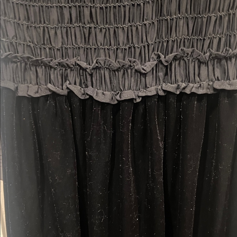 NWT-Max Studio Black Sleeveless velvet Maxi Dress - Picture 10 of 10